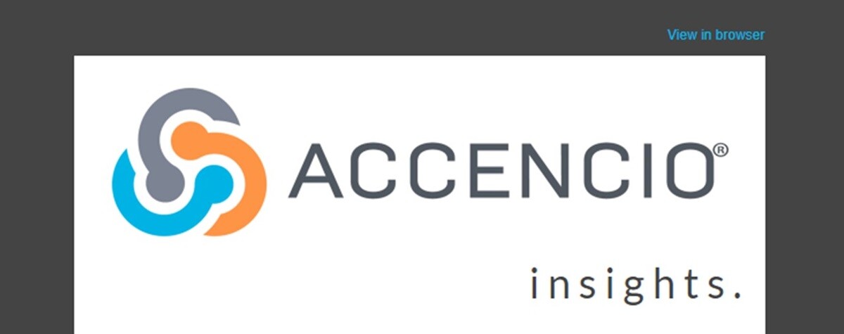 Accencio insights newsletter header